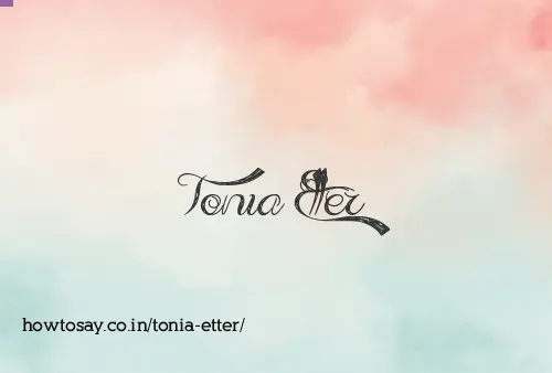 Tonia Etter