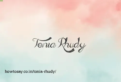 Tonia Rhudy
