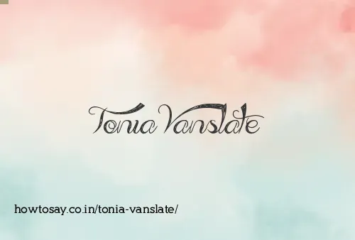 Tonia Vanslate