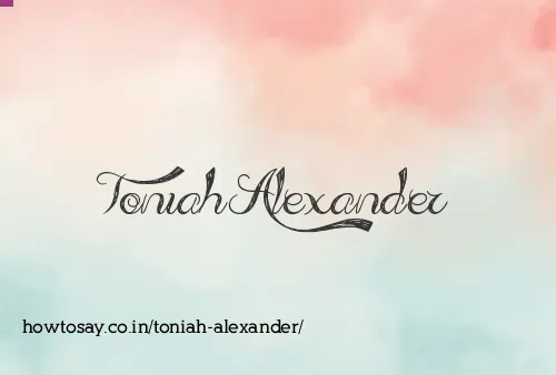 Toniah Alexander