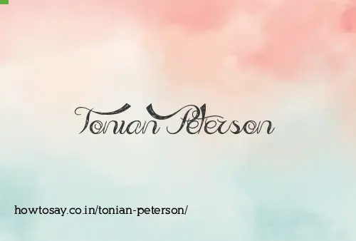 Tonian Peterson
