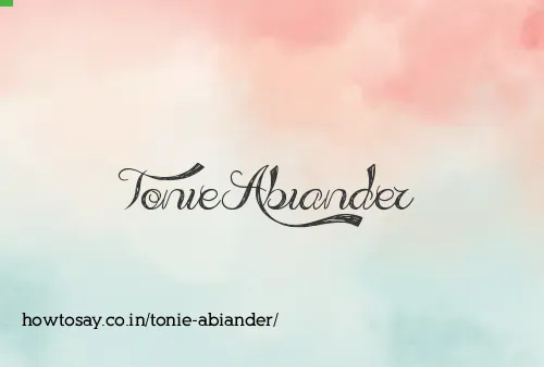 Tonie Abiander