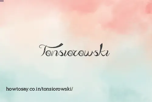 Tonsiorowski
