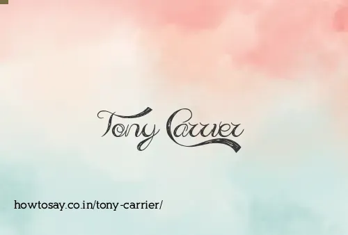 Tony Carrier
