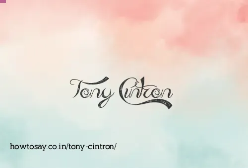 Tony Cintron