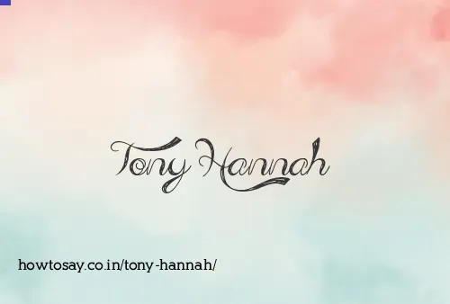 Tony Hannah