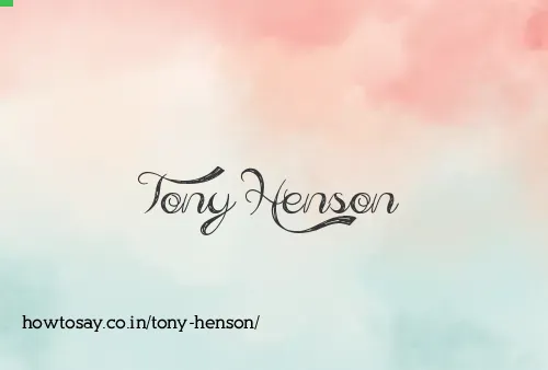 Tony Henson