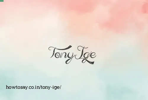 Tony Ige