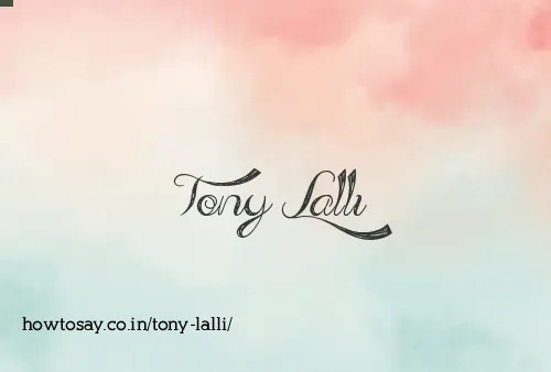 Tony Lalli