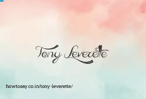Tony Leverette