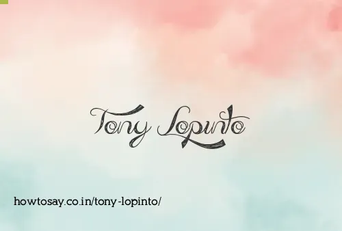 Tony Lopinto