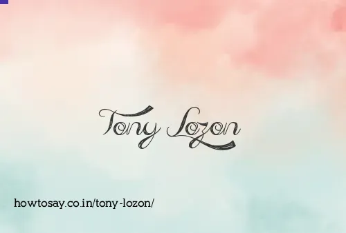Tony Lozon