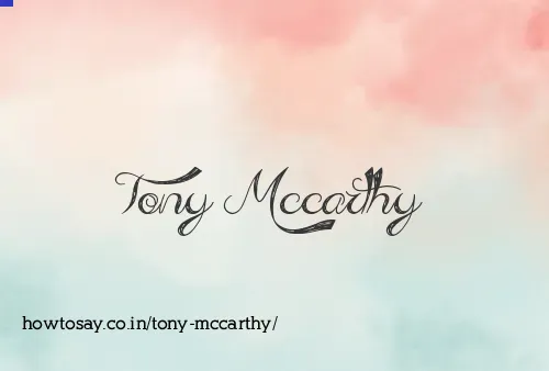 Tony Mccarthy