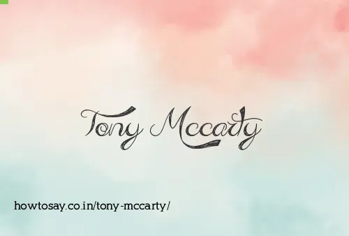 Tony Mccarty