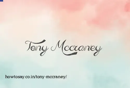 Tony Mccraney