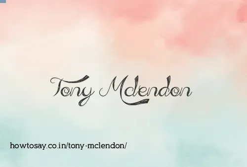 Tony Mclendon