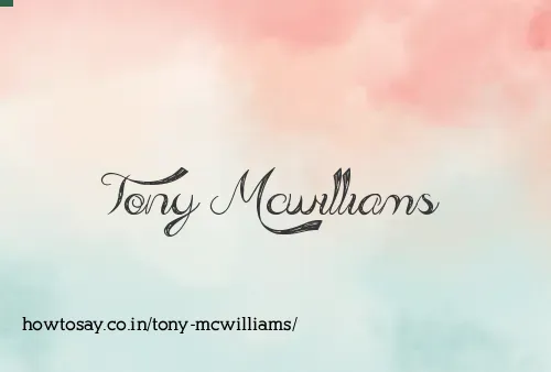 Tony Mcwilliams