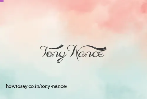 Tony Nance