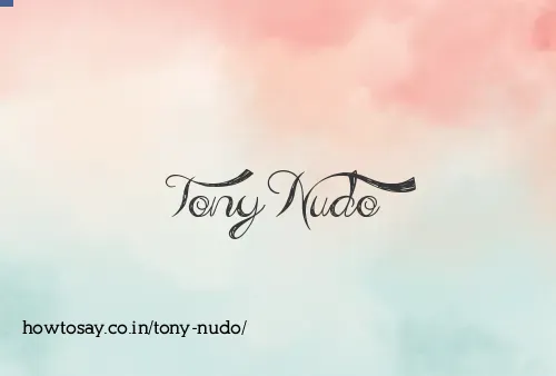 Tony Nudo