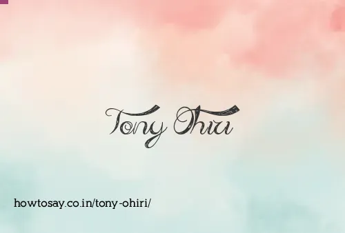 Tony Ohiri