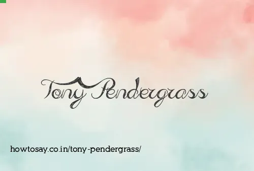 Tony Pendergrass