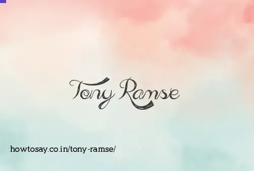 Tony Ramse