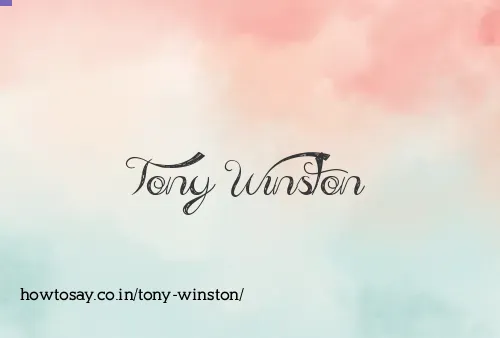 Tony Winston