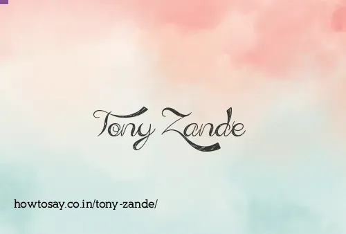 Tony Zande