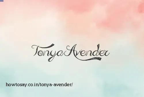Tonya Avender