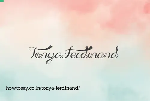 Tonya Ferdinand