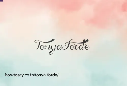 Tonya Forde