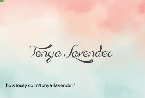 Tonya Lavender