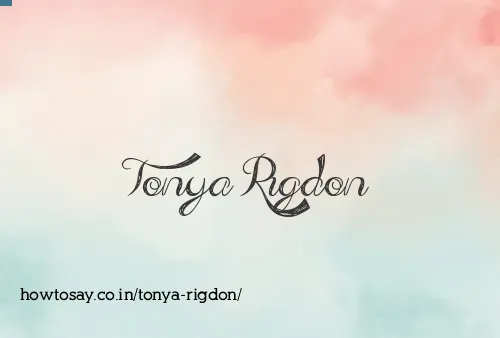 Tonya Rigdon