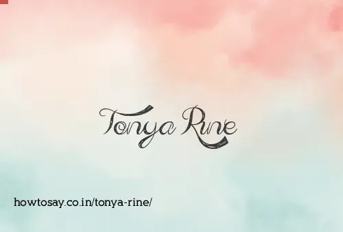 Tonya Rine
