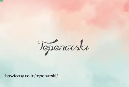 Toponarski