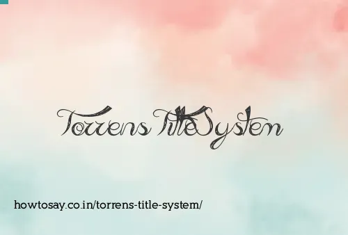 Torrens Title System