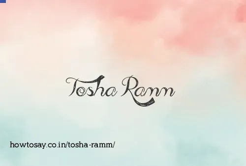 Tosha Ramm