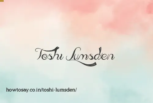 Toshi Lumsden