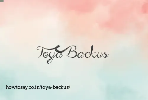 Toya Backus