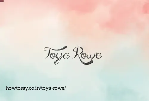 Toya Rowe