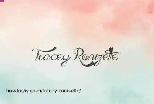 Tracey Ronizette