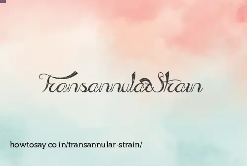 Transannular Strain