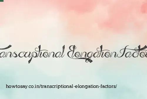 Transcriptional Elongation Factors