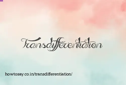 Transdifferentiation