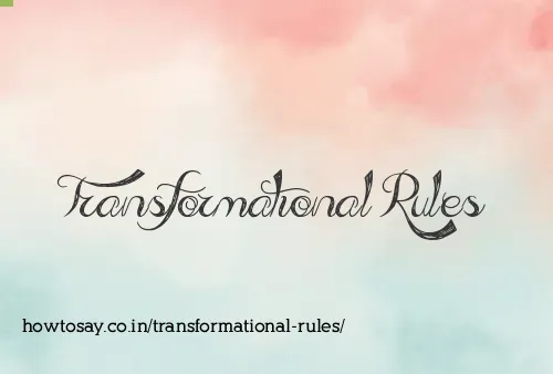 Transformational Rules