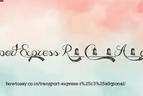 Transport Express Régional