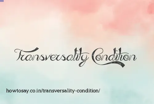 Transversality Condition