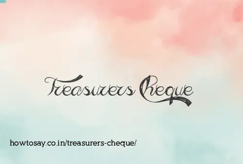 Treasurers Cheque