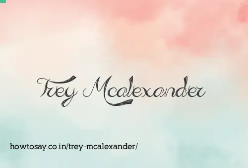 Trey Mcalexander
