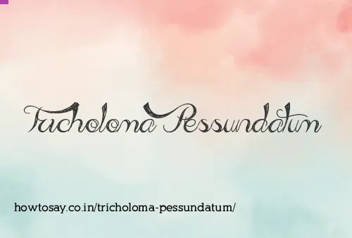 Tricholoma Pessundatum